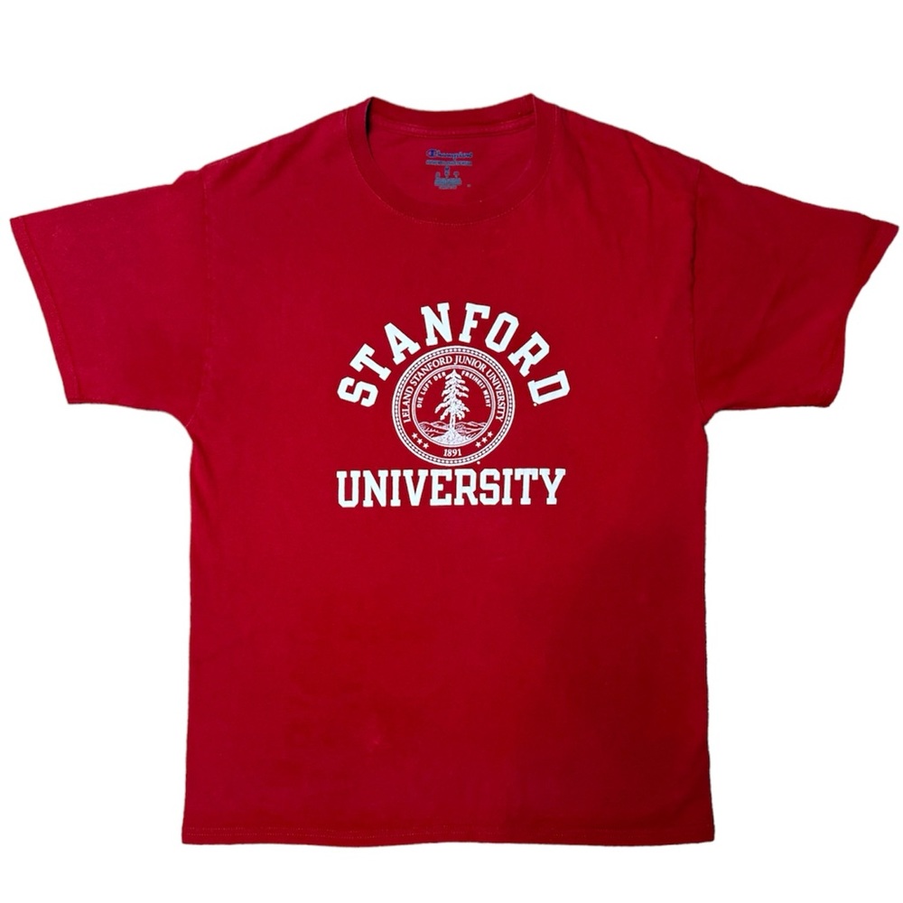 Champion Men's Red Stanford University Tee Tees - Short Sleeve Collegiate